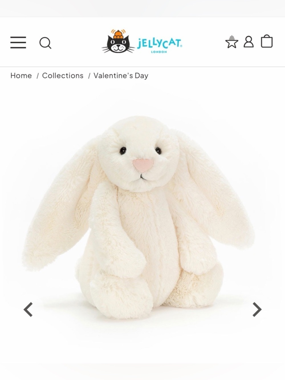 Jellycat Bashful Cream Bunny